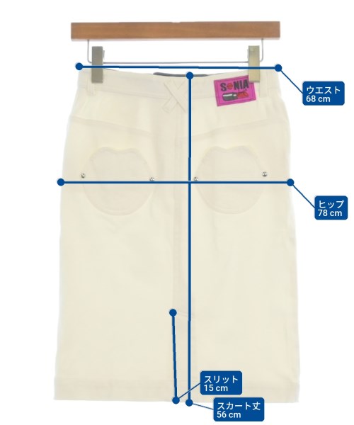 SONIA RYKIEL Collection（ソニア　リキエル　コレクション）ひざ丈スカート 白 サイズ:36(XS位) レディース/2200613158091