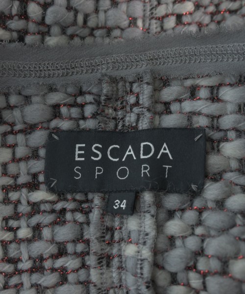 ESCADA SPORT（エスカーダースポーツ）ノーカラージャケット グレー サイズ:34(XXS位) レディース/2200737774016
