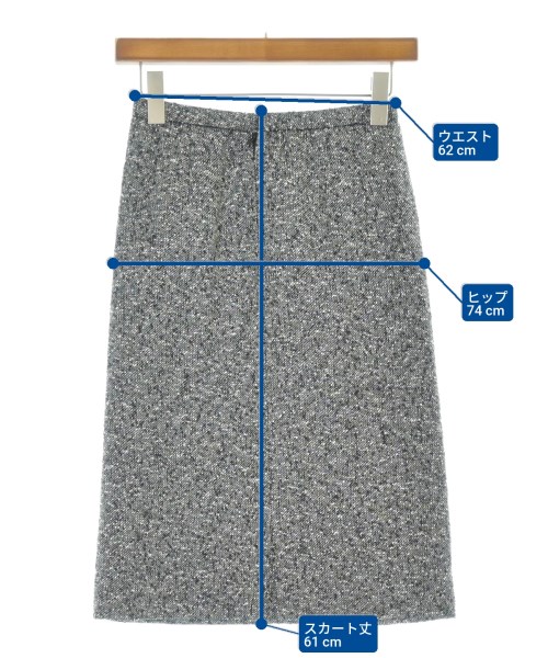 jun ashida（ジュン　アシダ）ひざ丈スカート 黒 サイズ:5(XS位) レディース/2200677359014