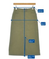 jun ashida（ジュン　アシダ）ロング・マキシ丈スカート カーキ サイズ:7(S位) レディース/2200677359021