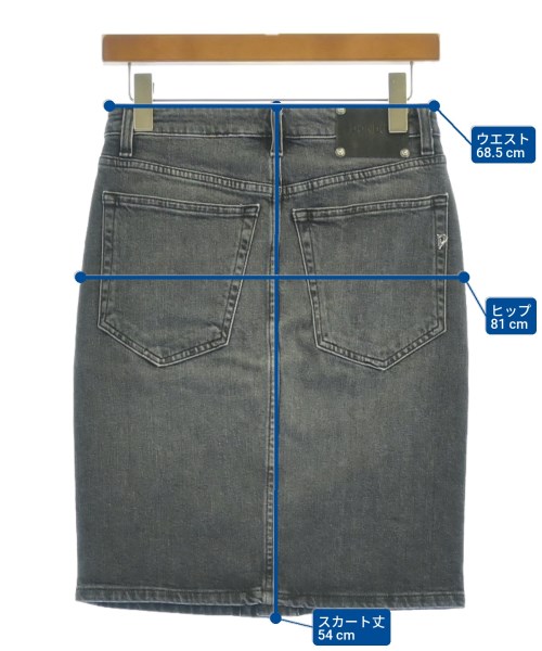 DONDUP（ダンダップ）ひざ丈スカート グレー サイズ:26(M位) レディース/2200613699037