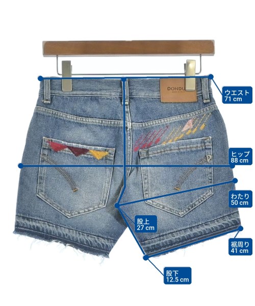 DONDUP（ダンダップ）ショートパンツ 青 サイズ:25(S位) レディース/2200668804028