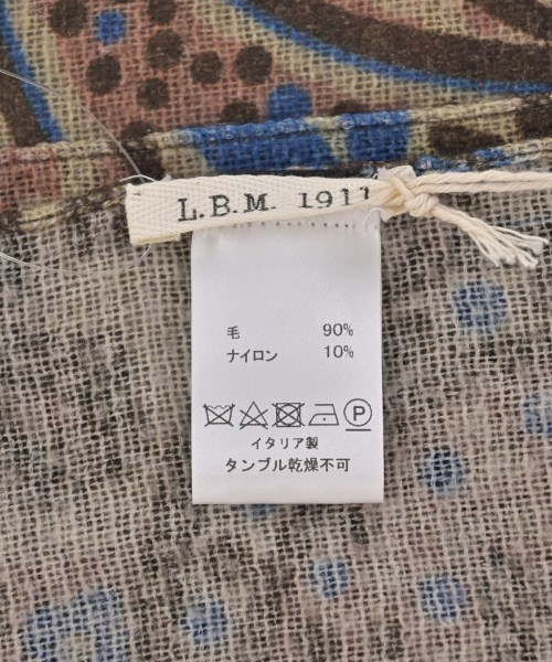 L.B.M.1911（エルビーエム１９１１）マフラー ベージュ サイズ:- メンズ/2200704453098