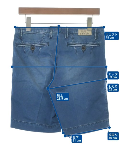 L.B.M.1911（エルビーエム１９１１）ショートパンツ 青 サイズ:46(M位) メンズ/2200667703094