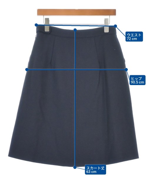 massimo alba（マッシモ　アルバ）ひざ丈スカート 紺 サイズ:42(L位) レディース/2200621808063