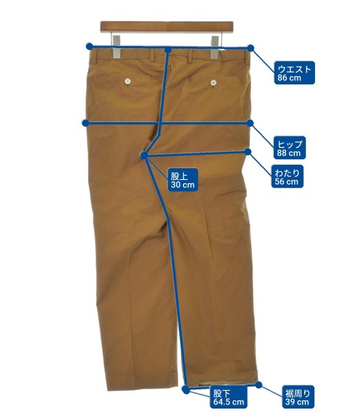 GBS TROUSERS（ジービーエストラウザーズ）クロップドパンツ 茶 サイズ:50(XL位) メンズ/2200649496044