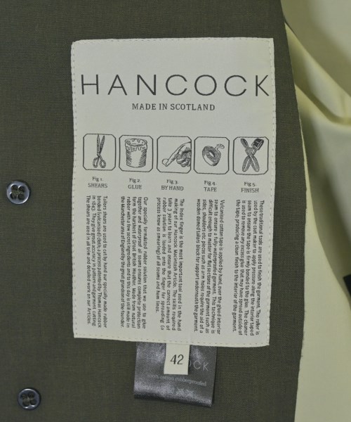 HANCOCK（ハンコック）テーラードジャケット 緑 サイズ:42(XS位) メンズ/2200683218015