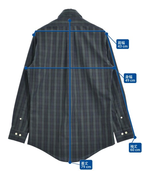 346 Brooks Brothers（サンヨンロクブルックスブラザーズ）カジュアルシャツ 紺 サイズ:S メンズ/2200701553227