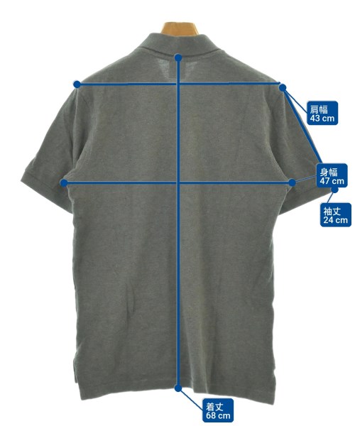 346 Brooks Brothers（サンヨンロクブルックスブラザーズ）ポロシャツ グレー サイズ:M メンズ/2200728203082