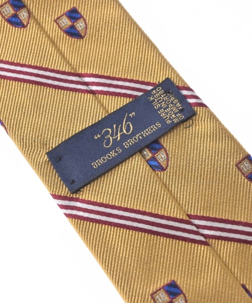 346 Brooks Brothers（サンヨンロクブルックスブラザーズ）ネクタイ 黄 サイズ:- メンズ/2200727469090
