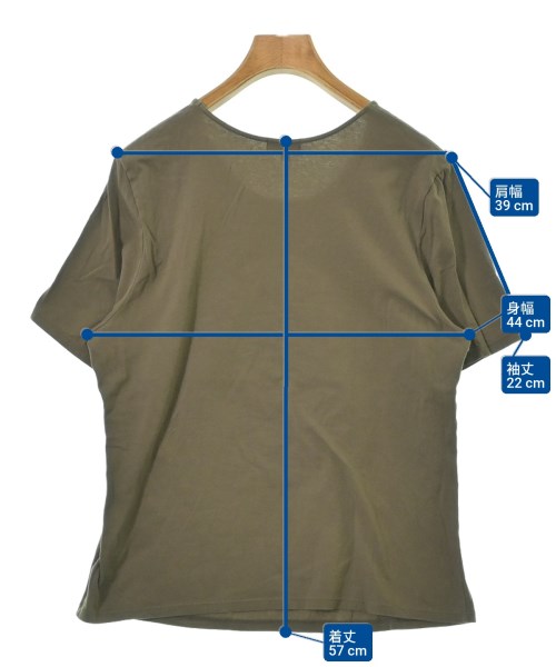 EVEX by KRIZIA（エヴェックスバイクリッツア）Tシャツ・カットソー カーキ サイズ:46(XL位) レディース/2200619154134