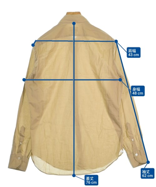 Giannetto（ジャンネット）カジュアルシャツ ベージュ サイズ:M メンズ/2200628244079