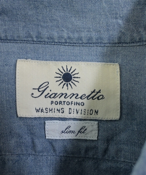 Giannetto（ジャンネット）カジュアルシャツ 青 サイズ:XL メンズ/2200612630277