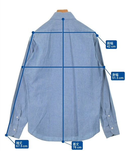 Giannetto（ジャンネット）カジュアルシャツ 青 サイズ:XL メンズ/2200612630277