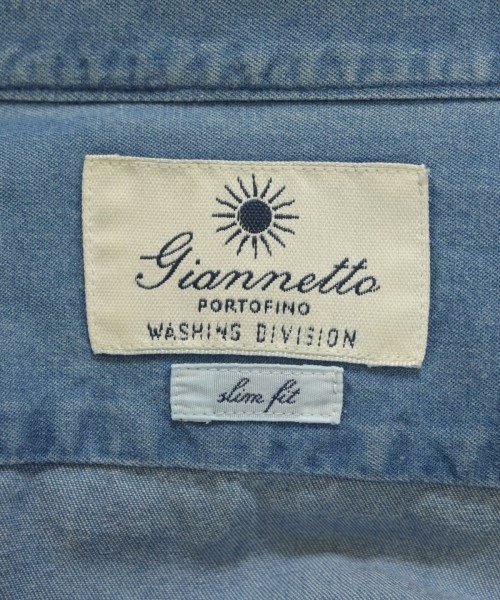 Giannetto（ジャンネット）カジュアルシャツ 青 サイズ:40(L位) メンズ/2200614701142