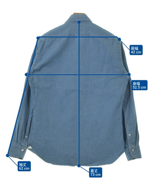 Giannetto（ジャンネット）カジュアルシャツ 青 サイズ:40(L位) メンズ/2200614701142