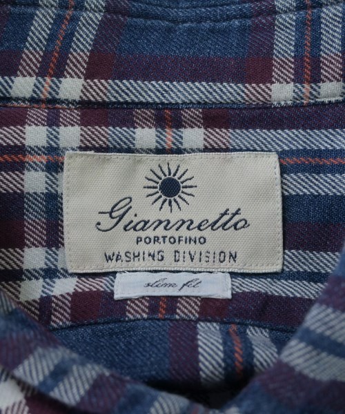 Giannetto（ジャンネット）カジュアルシャツ 青 サイズ:43(XXL位) メンズ/2200641295072