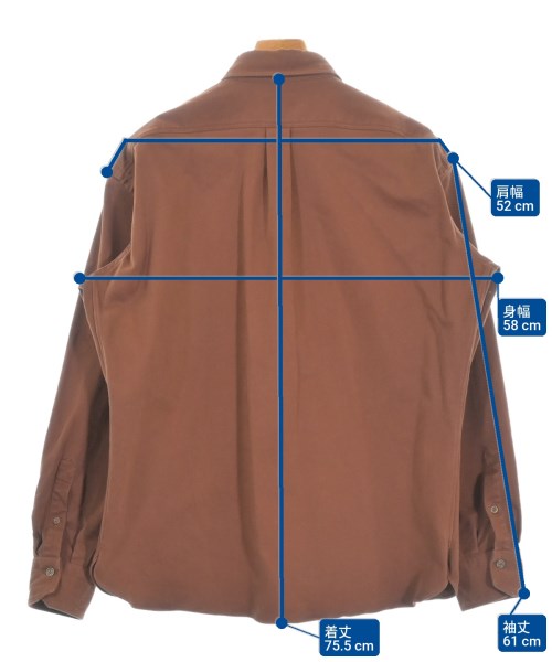 Giannetto（ジャンネット）カジュアルシャツ 茶 サイズ:L メンズ/2200653448022