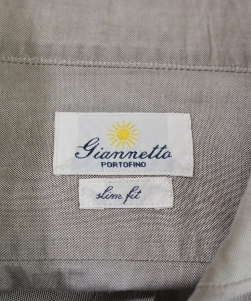 Giannetto（ジャンネット）ドレスシャツ 茶 サイズ:L メンズ/2200668243087