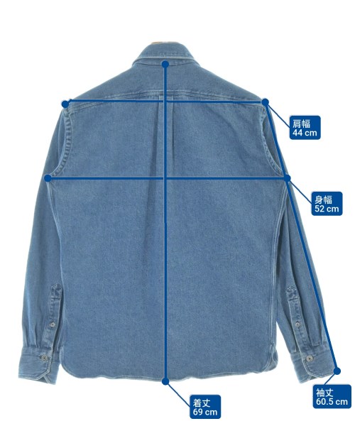 Giannetto（ジャンネット）カジュアルシャツ 青 サイズ:S メンズ/2200670549023