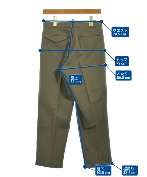 Cellar Door（セラ－ドア－）スラックス カーキ サイズ:44(S位) メンズ/2200626234041