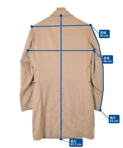 De Petrillo（デペトリロ）チェスターコート ベージュ サイズ:42(XS位) メンズ/2200646850016