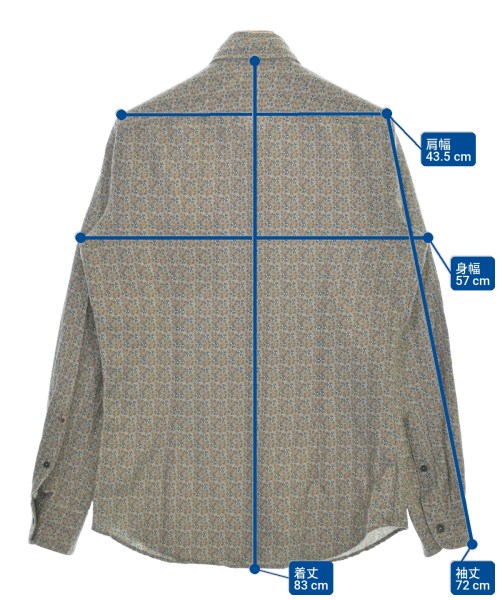 Glanshirt（グランシャツ）カジュアルシャツ グレー サイズ:40(L位) メンズ/2200720372939