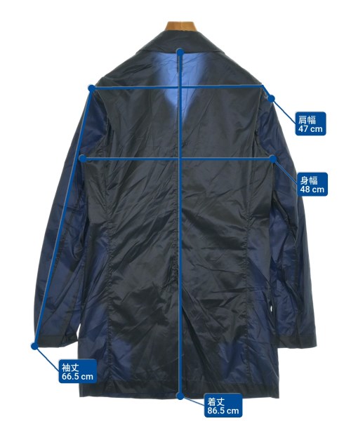 AQUARAMA（アクアラマ）ステンカラーコート 黒 サイズ:44(S位) メンズ/2200614045475