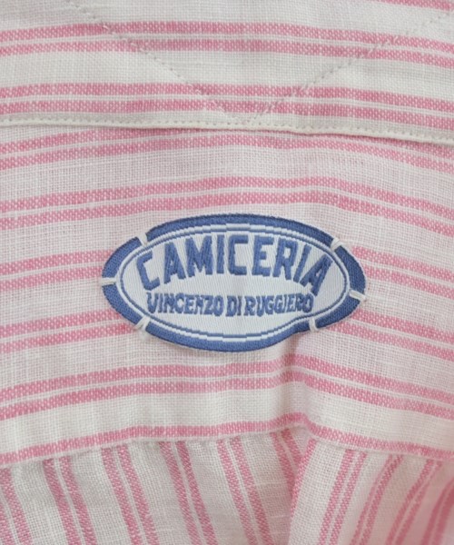 Vincenzo di Ruggiero（ヴィンチェンツォディルジエッロ）ドレスシャツ ピンク サイズ:40(L位) メンズ/2200671397074