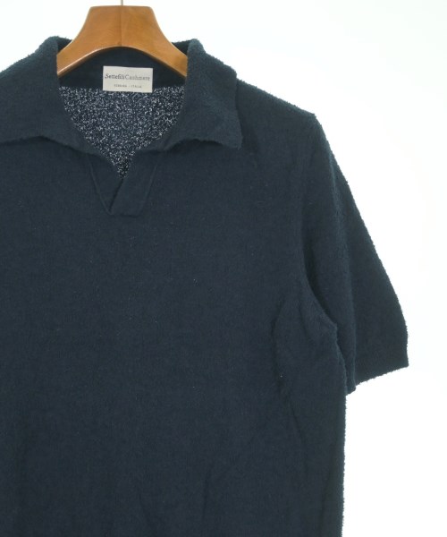 Settefili Cashmere（セッテファーリカシミア）ポロシャツ 紺 サイズ:XS メンズ/2200632789054