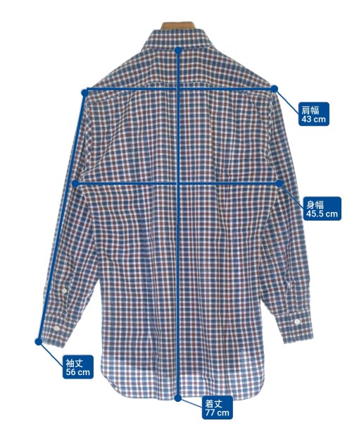 BARBA DANDYLIFE（バルバダンディライフ）カジュアルシャツ 青 サイズ:40(L位) メンズ/2200623558041