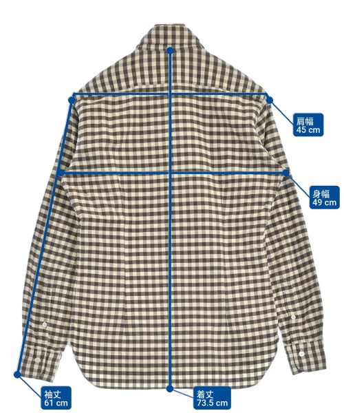 BARBA DANDYLIFE（バルバダンディライフ）カジュアルシャツ 茶 サイズ:38(S位) メンズ/2200713721034