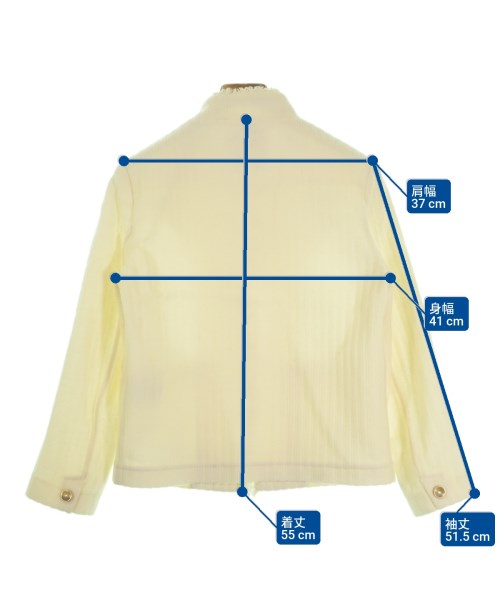 T-jacket（ティージャケット）ノーカラージャケット 白 サイズ:XS レディース/2200655327042