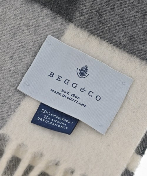 BEGG & CO（ベグ　アンド　コー）マフラー 白 サイズ:- メンズ/2200616561065
