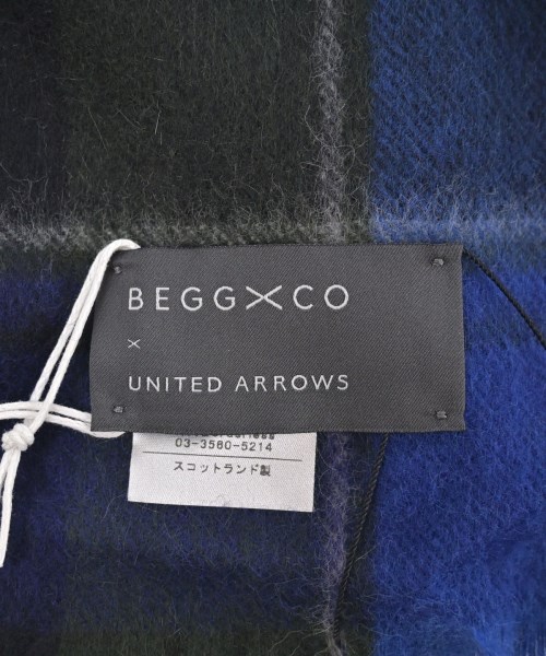 BEGG & CO（ベグ　アンド　コー）マフラー 紺 サイズ:- メンズ/2200642210319