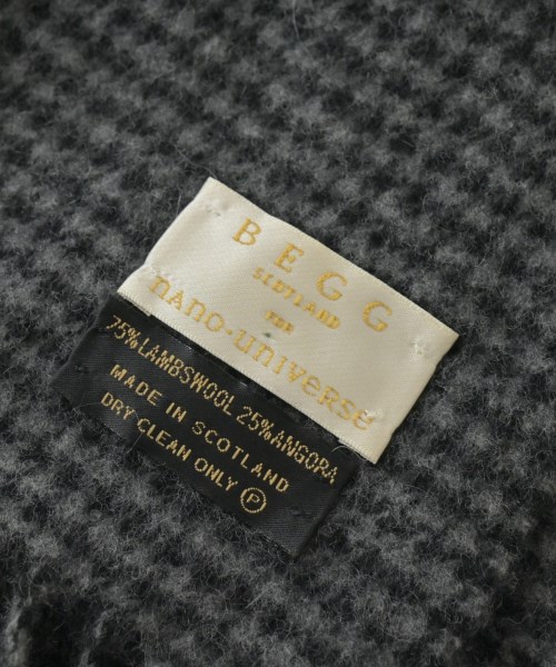 BEGG & CO（ベグ　アンド　コー）マフラー グレー サイズ:- メンズ/2200654416013