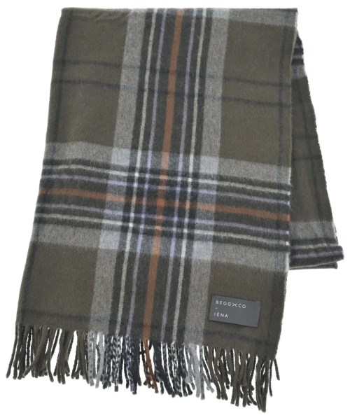 BEGG & CO(ベグ　アンド　コー)ストール カーキ サイズ:-/2200660628134
