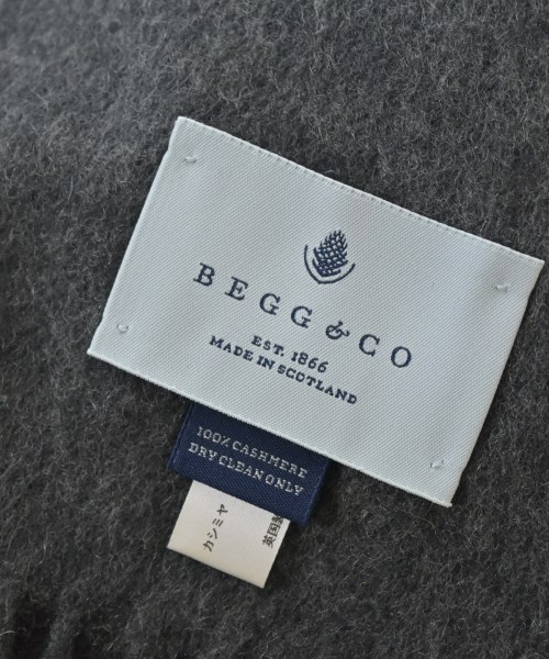 BEGG & CO（ベグ　アンド　コー）マフラー グレー サイズ:- メンズ/2200727934116