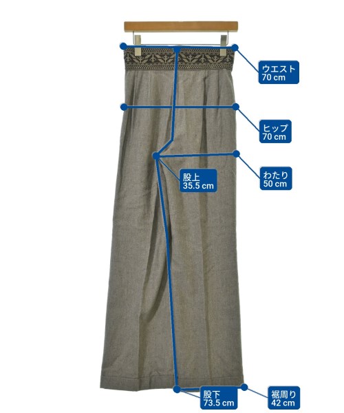 TAE ASHIDA（タエアシダ）スラックス 茶 サイズ:9(M位) レディース/2200645820072