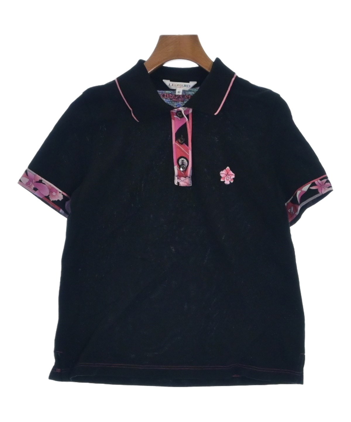 LEONARD SPORT（レオナール スポーツ）ポロシャツ 黒 サイズ:40(M位 