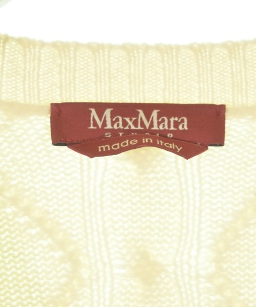 Max Mara STUDIO（マックスマーラ　ストゥーディオ）カーディガン 白 サイズ:M レディース/2200660012025