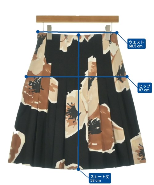 Max Mara STUDIO（マックスマーラ　ストゥーディオ）ひざ丈スカート 黒 サイズ:36(XS位) レディース/2200657353049