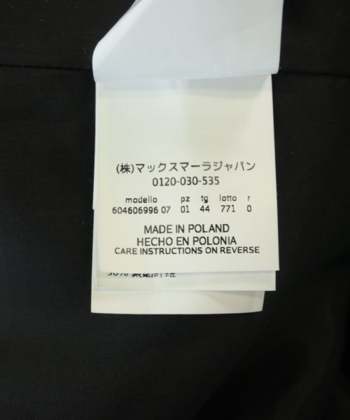 Max Mara STUDIO（マックスマーラ　ストゥーディオ）カジュアルジャケット 黒 サイズ:44(L位) レディース/2200712751025