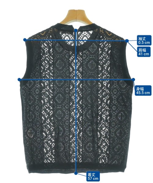 Max Mara STUDIO（マックスマーラ　ストゥーディオ）ベスト/ノースリーブ 黒 サイズ:L レディース/2200648663010