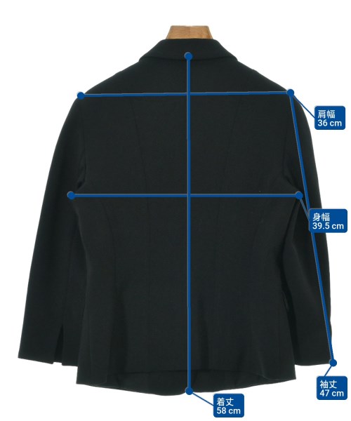 Max Mara STUDIO（マックスマーラ　ストゥーディオ）テーラードジャケット 黒 サイズ:38(S位) レディース/2200641993275