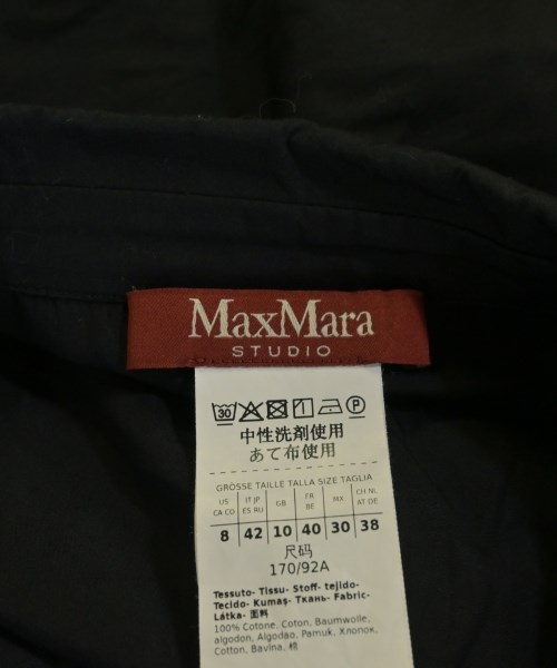 Max Mara STUDIO（マックスマーラ　ストゥーディオ）シャツワンピース 黒 サイズ:42(M位) レディース/2200700656035