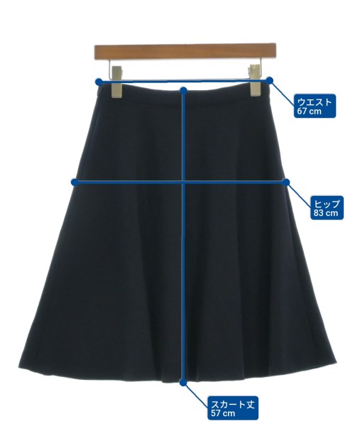 Max Mara STUDIO（マックスマーラ　ストゥーディオ）ひざ丈スカート 紺 サイズ:36(XS位) レディース/2200668528108