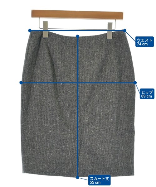 Max Mara STUDIO（マックスマーラ　ストゥーディオ）ひざ丈スカート グレー サイズ:40(M位) レディース/2200734453099