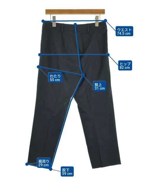 Max Mara STUDIO（マックスマーラ　ストゥーディオ）クロップドパンツ 紺 サイズ:46(XL位) レディース/2200711730090