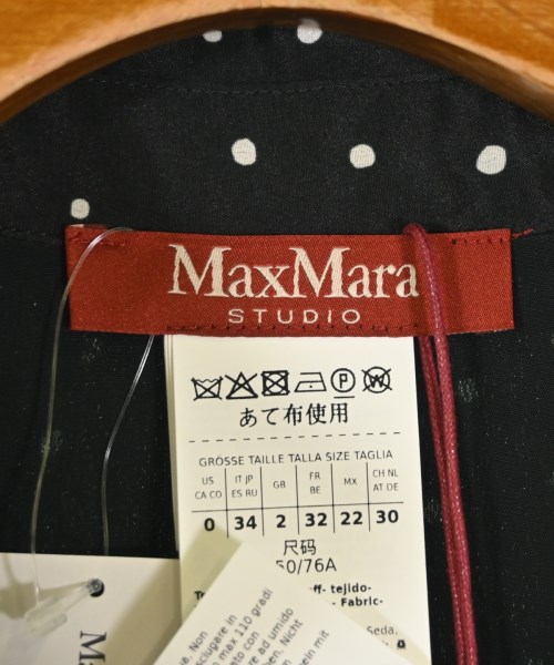 Max Mara STUDIO（マックスマーラ　ストゥーディオ）ブラウス 黒 サイズ:34(XXS位) レディース/2200678837696
